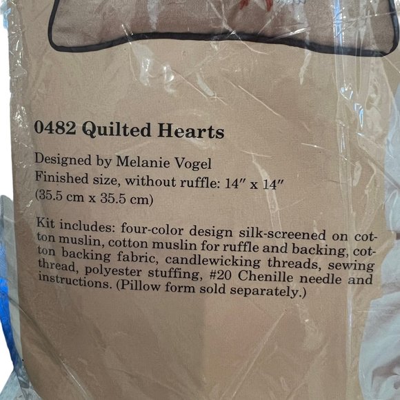 The Creative Circle Quilted Hearts 0482 Embroidery Kit Pink Blue Sealed - Picture 6 of 7